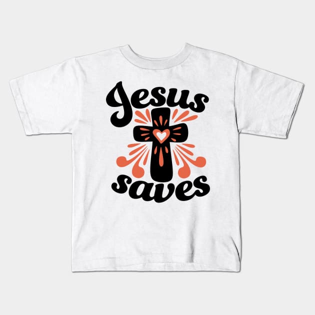 Jesus saves Kids T-Shirt by Reformer